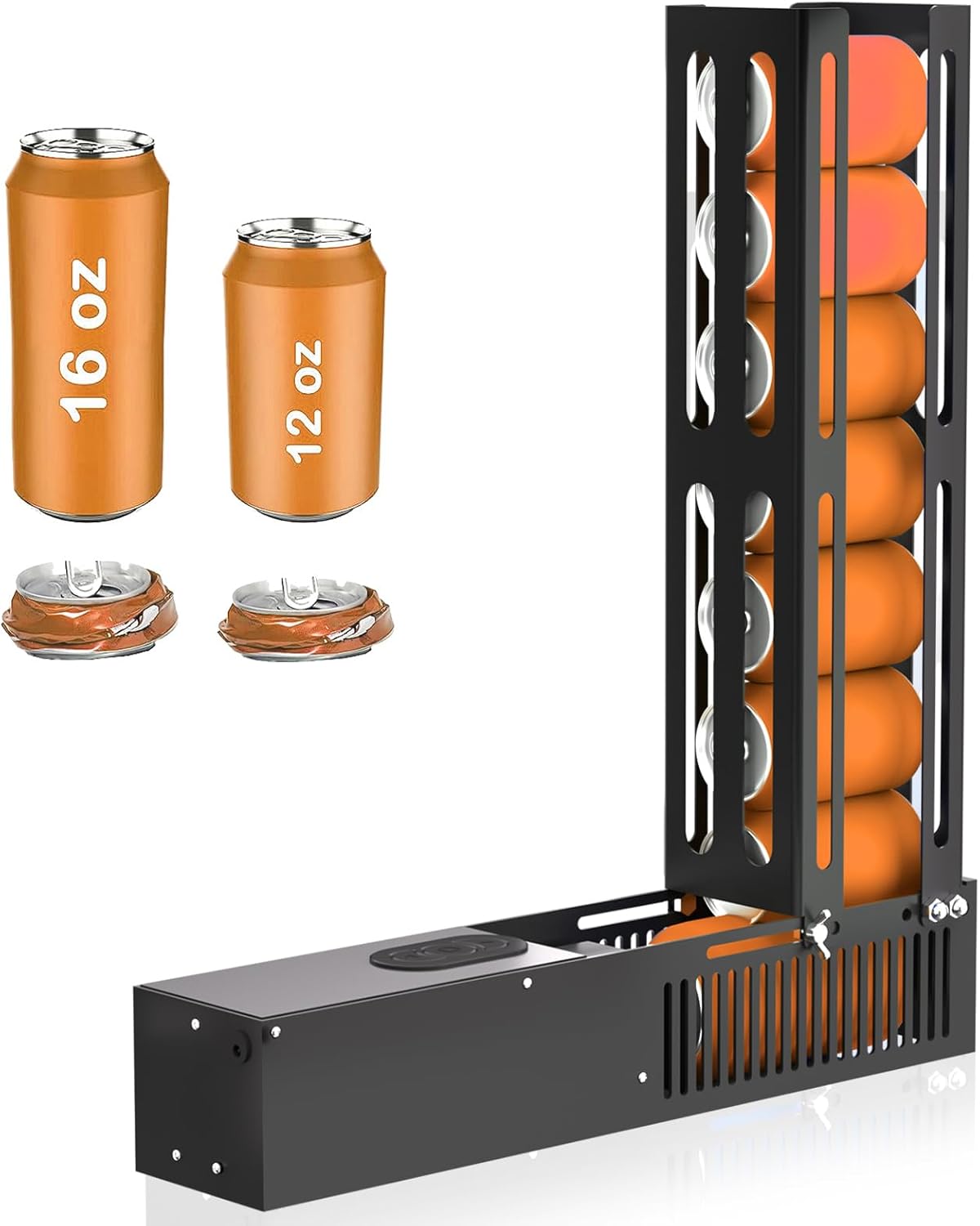 YOTAN Electric Can Crusher, 8oz 12oz 16oz Automatic Aluminum Can Crusher, Can Fill 8 Cans at a Time, Automatic Can Eject, Heavy Duty Can Crushers for Recycling Aluminum Seltzer, Cola, Beer Cans