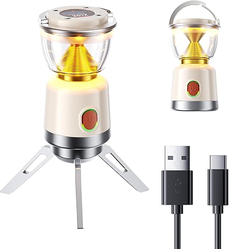 Linterna de campamento, luces de campamento de aleación de aluminio, 5 modos de iluminación, linterna portátil para cortes de energía, emergencia,