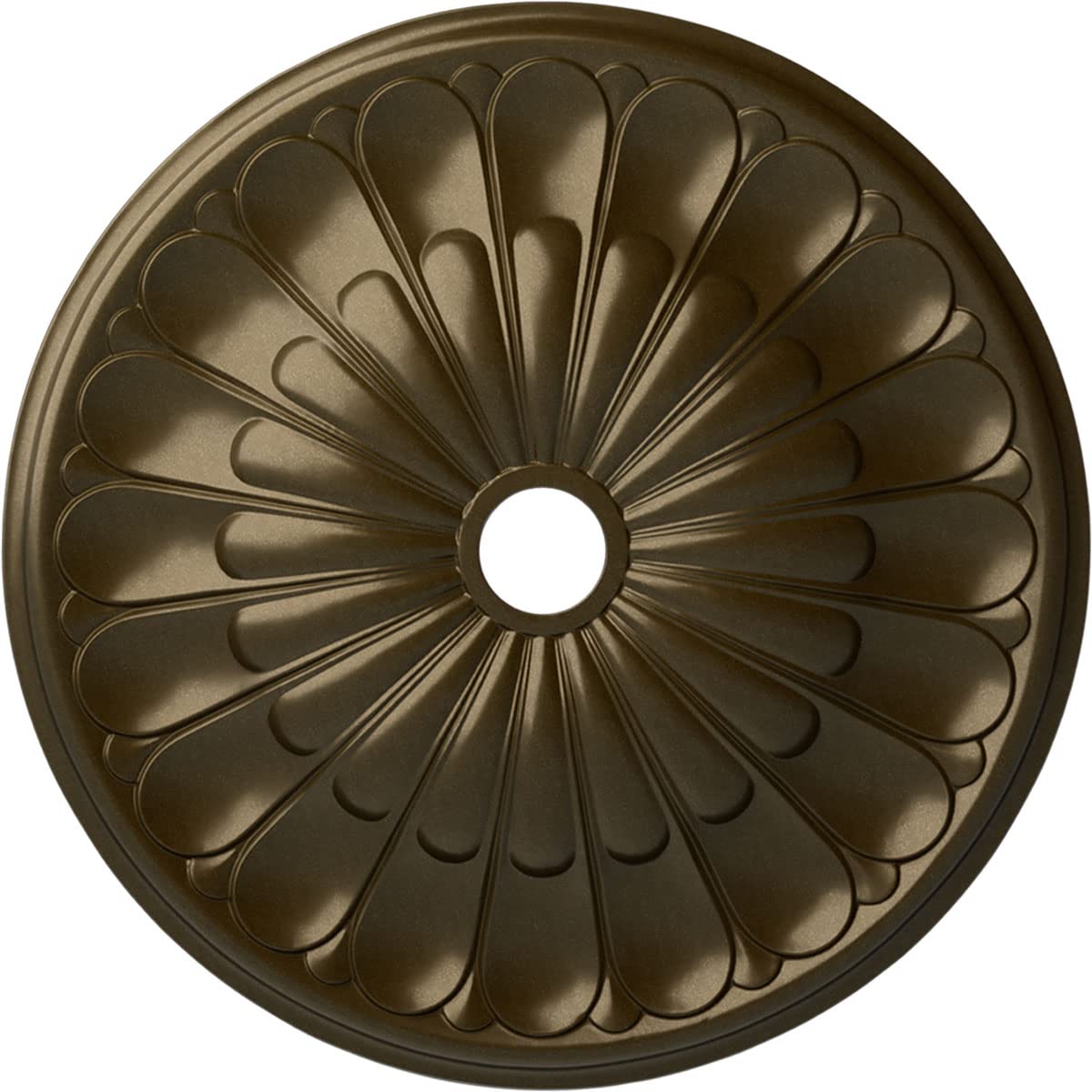 Médaillon de plafond Gorleen cuivre antique pour cacher les défauts autour d'un lustre