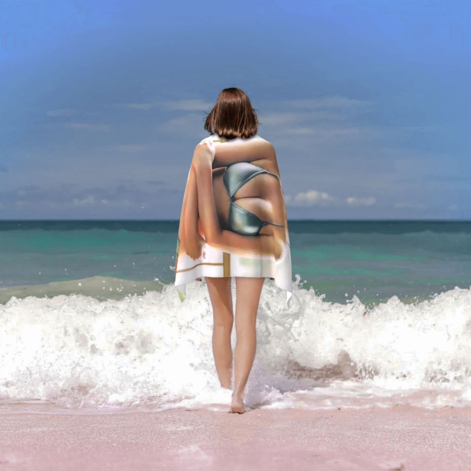 Amazon｜今田美桜 バスタオルビーチタオルタオルクイックドライタオル