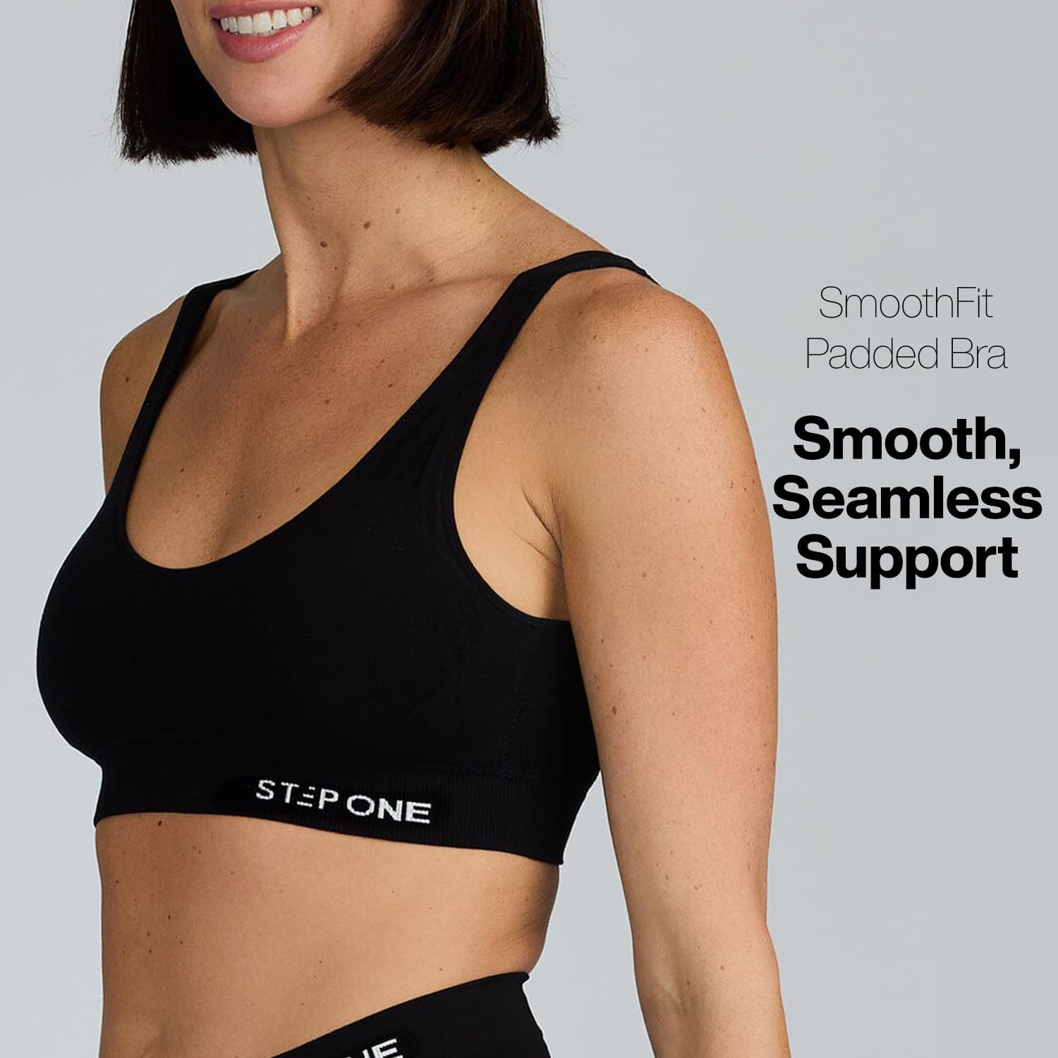 STEP ONE Smoothfit Bra 1 Pack, Viscose from Bamboo, Ultra-Soft Padded Bralette, Lifts and Supports, Soft, Moisture Wicking - Image 2