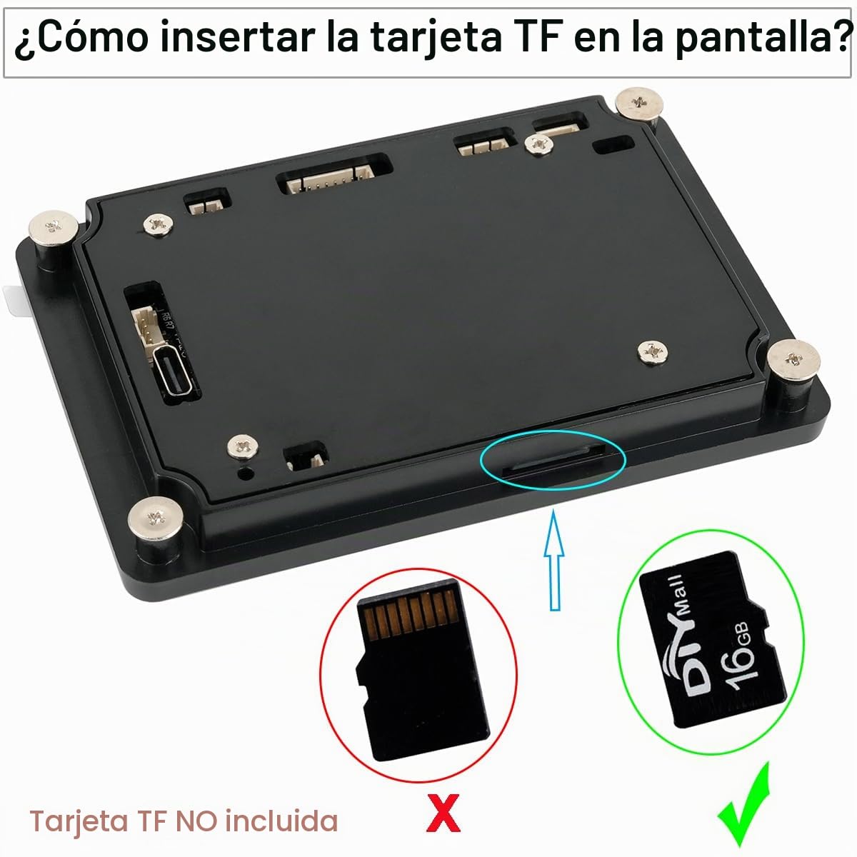 DIYmalls 3.5 Pulgadas ESP32-S3 IPS Pantalla táctil capacitiva de JC3248W535C ESP32-S3 TFT LCD Módulo 320x480 AXS15231B Compatible con reproducción de música, vídeo, Imagen, Reloj, Tiempo