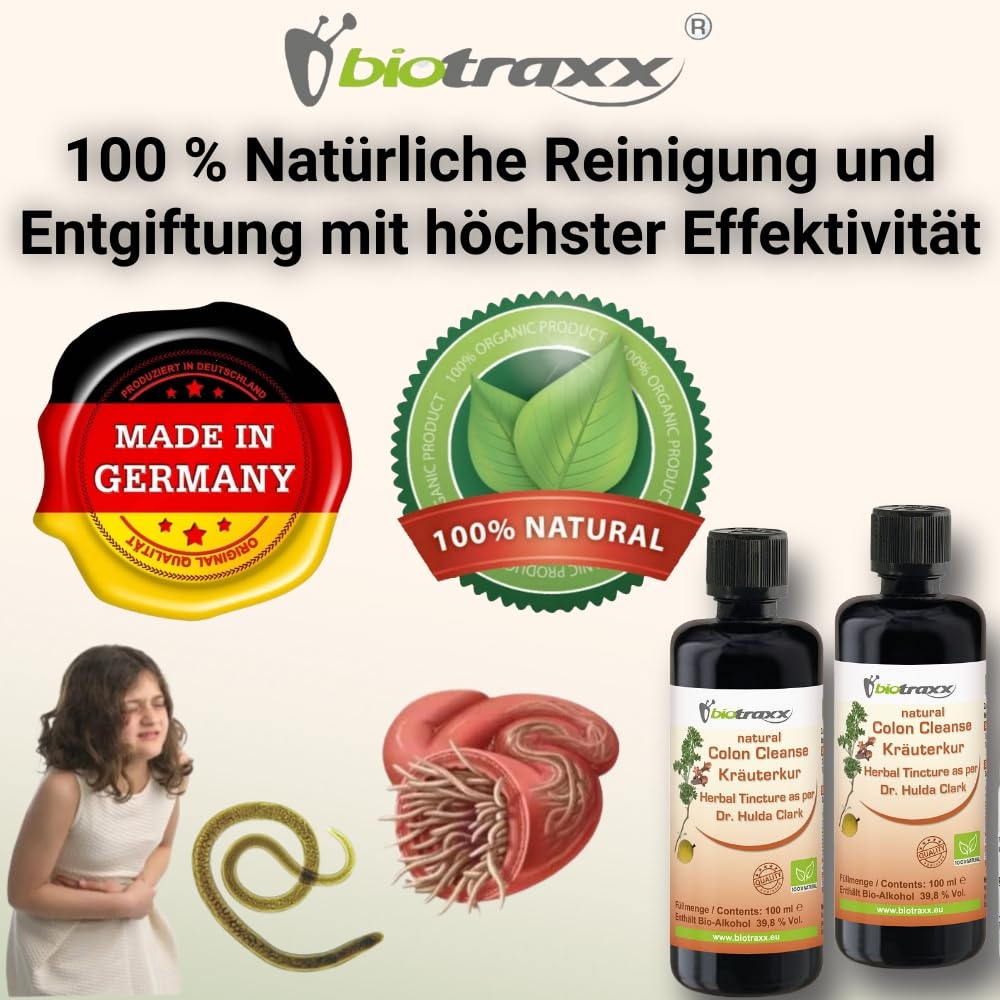 Ziołowy Detoks dla Ludzi - Pełne Oczyszczenie 12 Dni - Orzech Czarny, Goździk i Bylica - Wegański, Bez GMO, Bezglutenowy, 100% Czysty i Naturalny, Niemcy