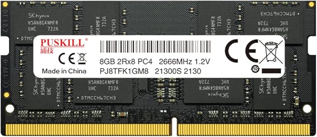 PUSKILL Memória para Notebook 8GB RAM DDR4 2666MHZ CL19 260-Pin RAM
