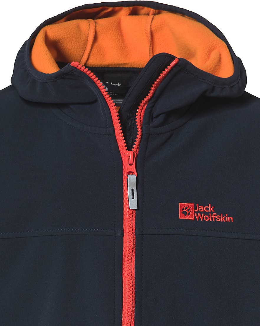 Jack Wolfskin Chłopięca kurtka Fourwinds, Night Blue/pomarańczowa, 164