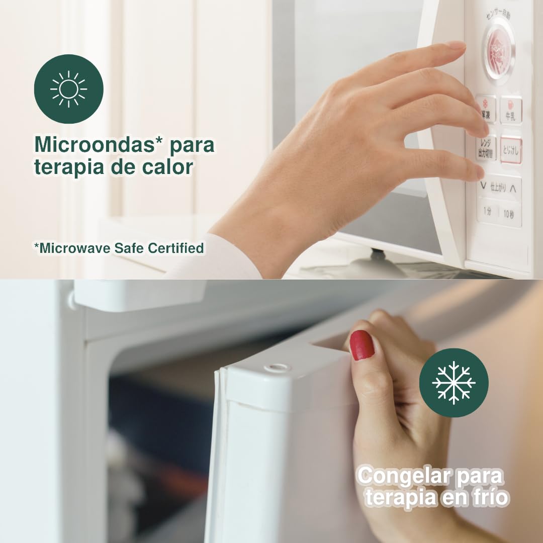 Glow by Hormone University Saquito Térmico para Microondas de Lino y Lavanda para Cuello, Hombros, Calambres y Espalda, Terapia de Frío y Calor, Talla Única, 100% Natural