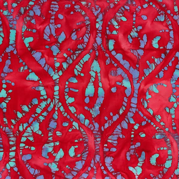 Tissu batik en coton JLB0143COL2 fait main pour haute couture créative