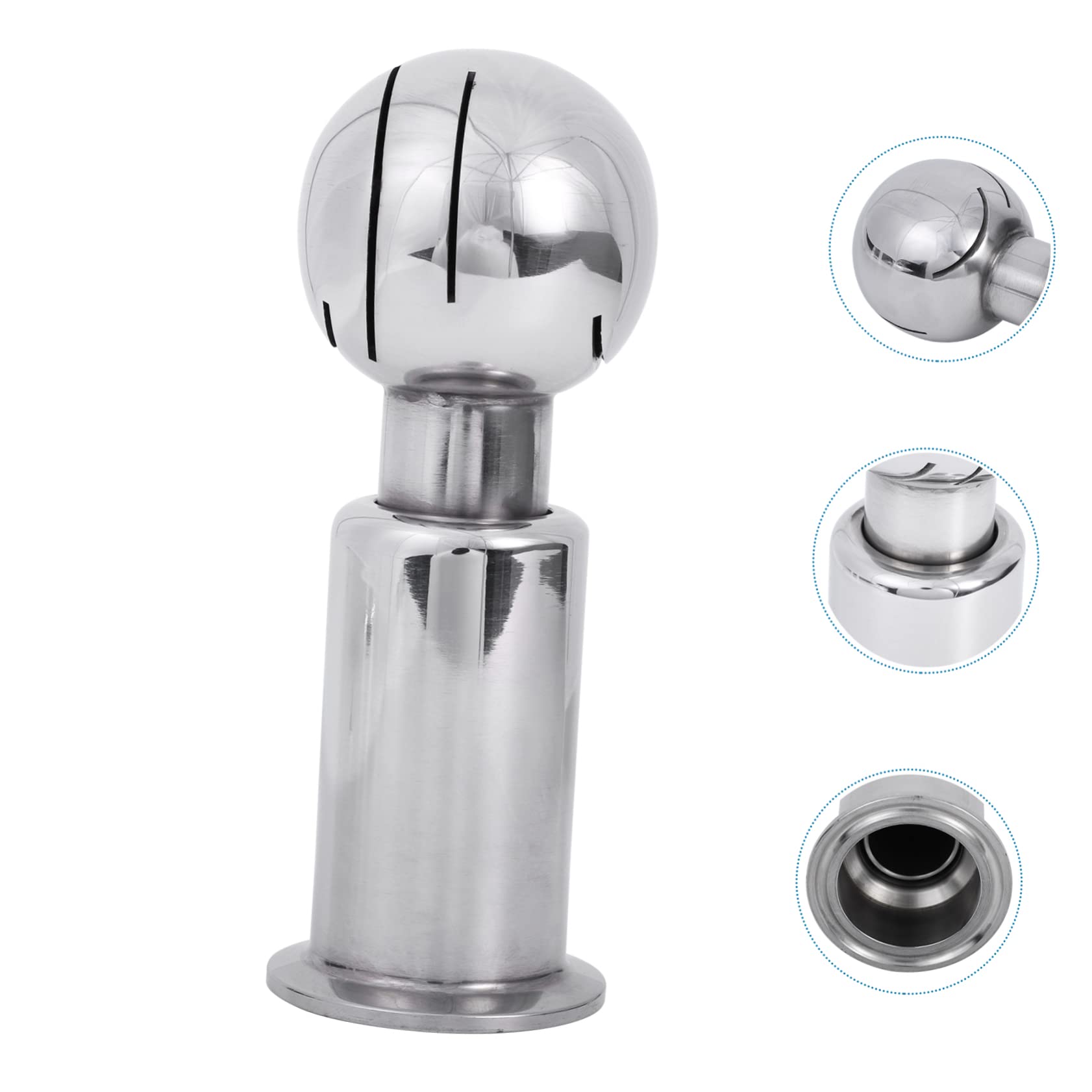 MAGICLULU 360grado Bola Rociadora Giratoria de Grados para Limpieza de Tanques Herramienta de Limpieza Material de Acero Inoxidable de Sanitarios