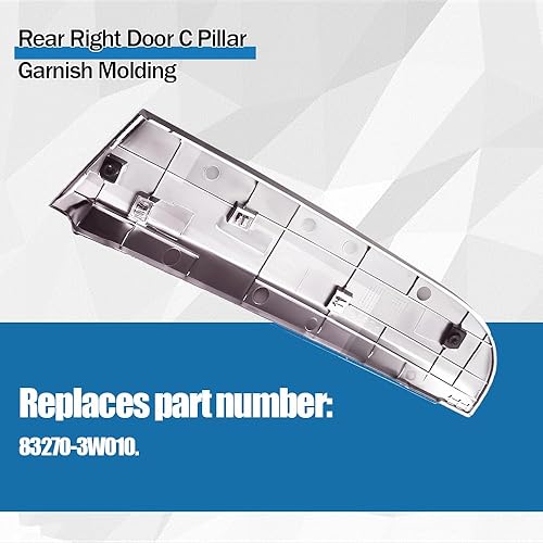 Miniatura 3 de Moldeo de embellecimiento del pilar C de la puerta trasera izquierda se adapta a KIA Sportage 2011-2016 reemplaza 83270-3W010 (cromo trasero