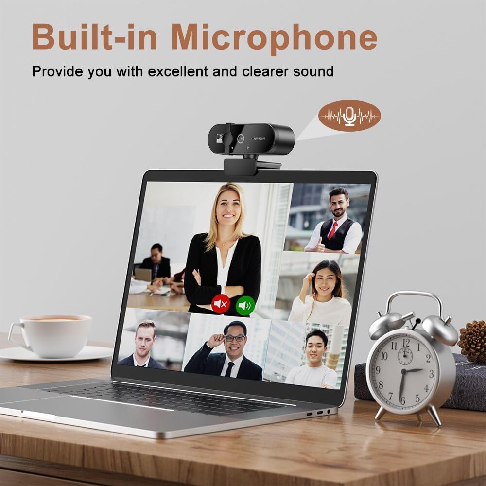 4K Webcam 1080P Mini Camera 2K Full HD with Microphone 30fps USB Web Cam for Auto PC Laptop Video Shooting(2K set)