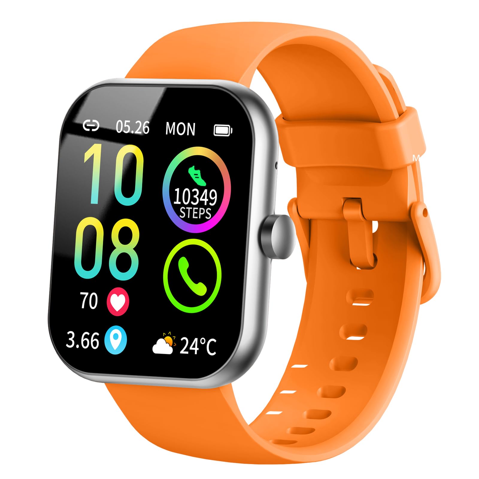 Smart Watch, Fitness Tracker 1.69" Touch Screen Fitness Watch with Heart Rate Sleep Monitor, Step Counter for Men Women Activity Trackers IP68 Waterproof Smartwatch Sports for iOS Android — view 8