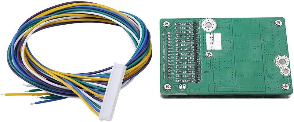 Lithium Battery Charging Protection Board, 14S 48V 100A BMS PCB Balance Charging Over Discharge Charge Temperature Protection 14 Strings Series Protect Module