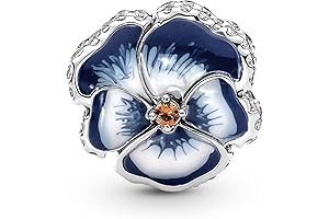Pandora Blue Pansy Flower Charm Bracelet Charm Moments Bracelets
