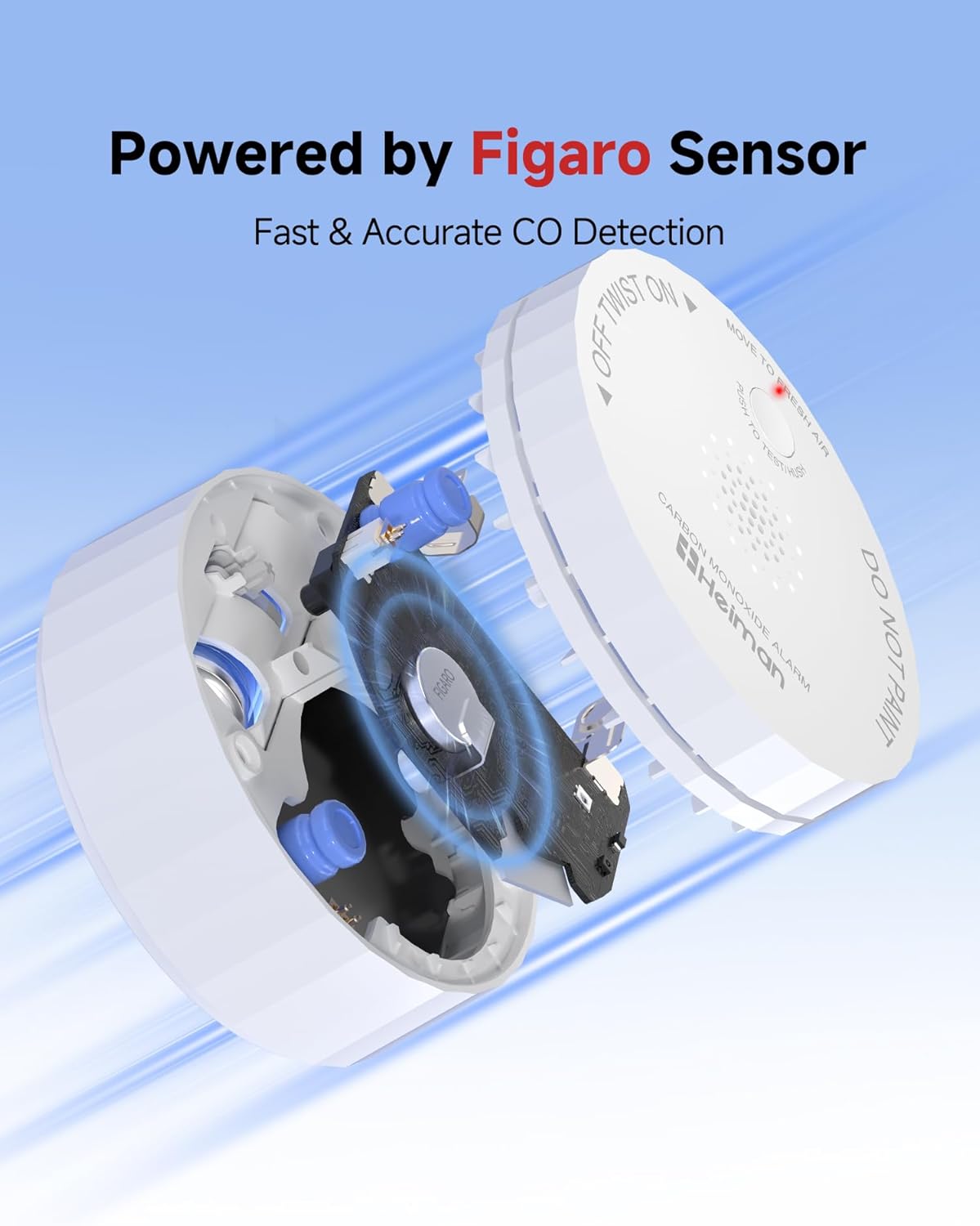 HEIMAN Smart Carbon Monoxide Detector WiFi CO Detector and Window Door Alarms When Opened, WiFi Door Chime Sensor