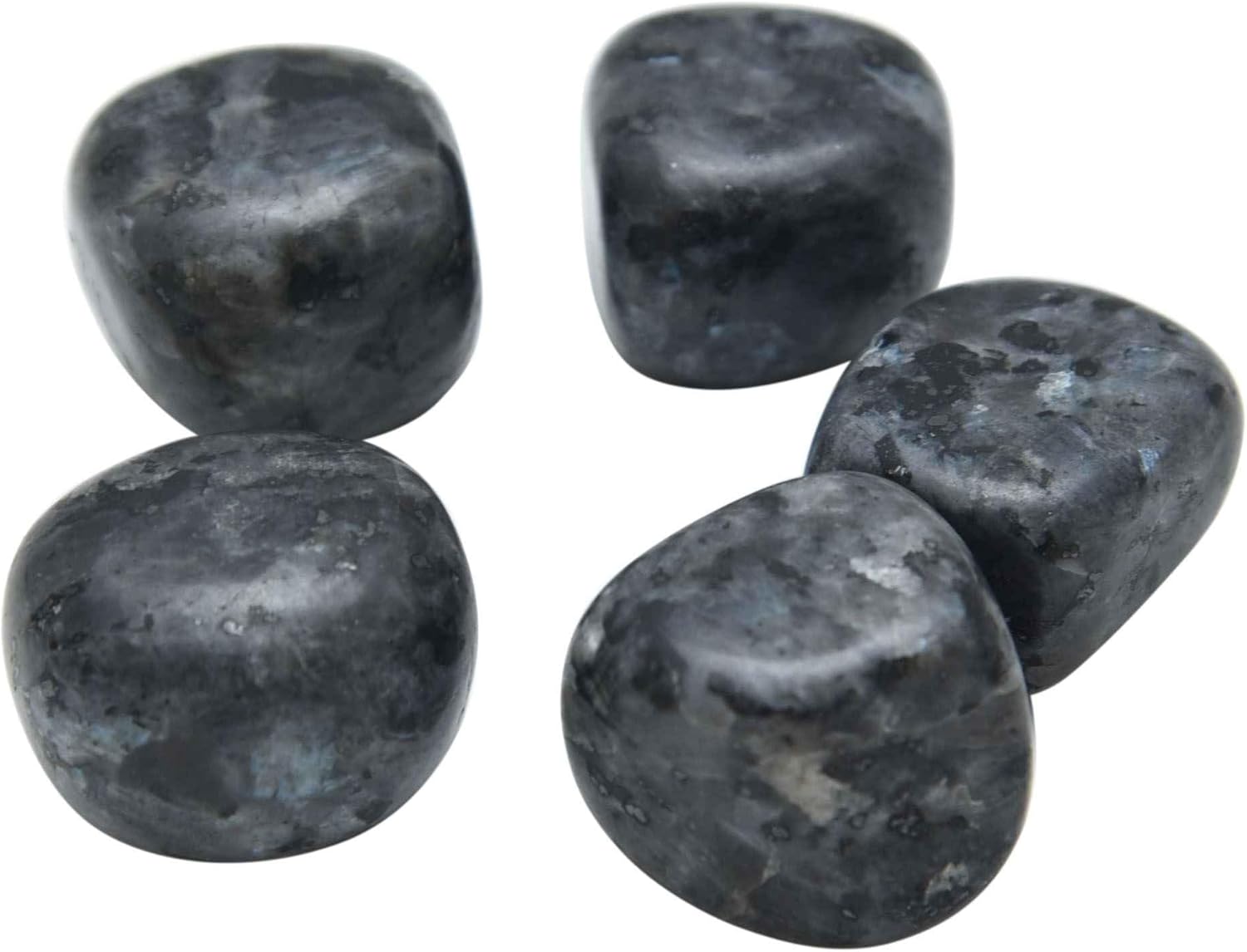 0.25 lb Bulk Natural Larvikite Tumbled Stones Polished Crystals