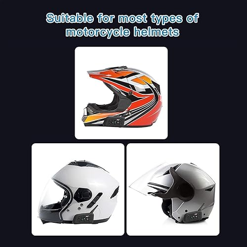 Miniatura 6 de EJEAS Vnetphone V6 - Casco de motocicleta con intercomunicador Bluetooth, sistema de comunicación Bluetooth 5.1 con función de llamada manos libres