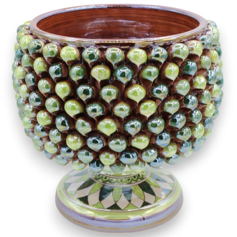 Vase Caltagirone Demi Pigna pour une décoration de salon méditerranéenne