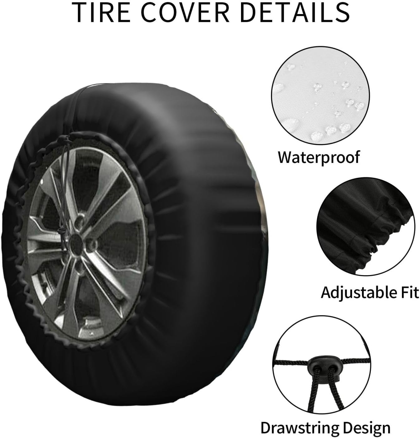 Beach Surf Print Tire Cover Universal Spare Wheel for Trailer Rv SUV Truck Camper Travel Accessories