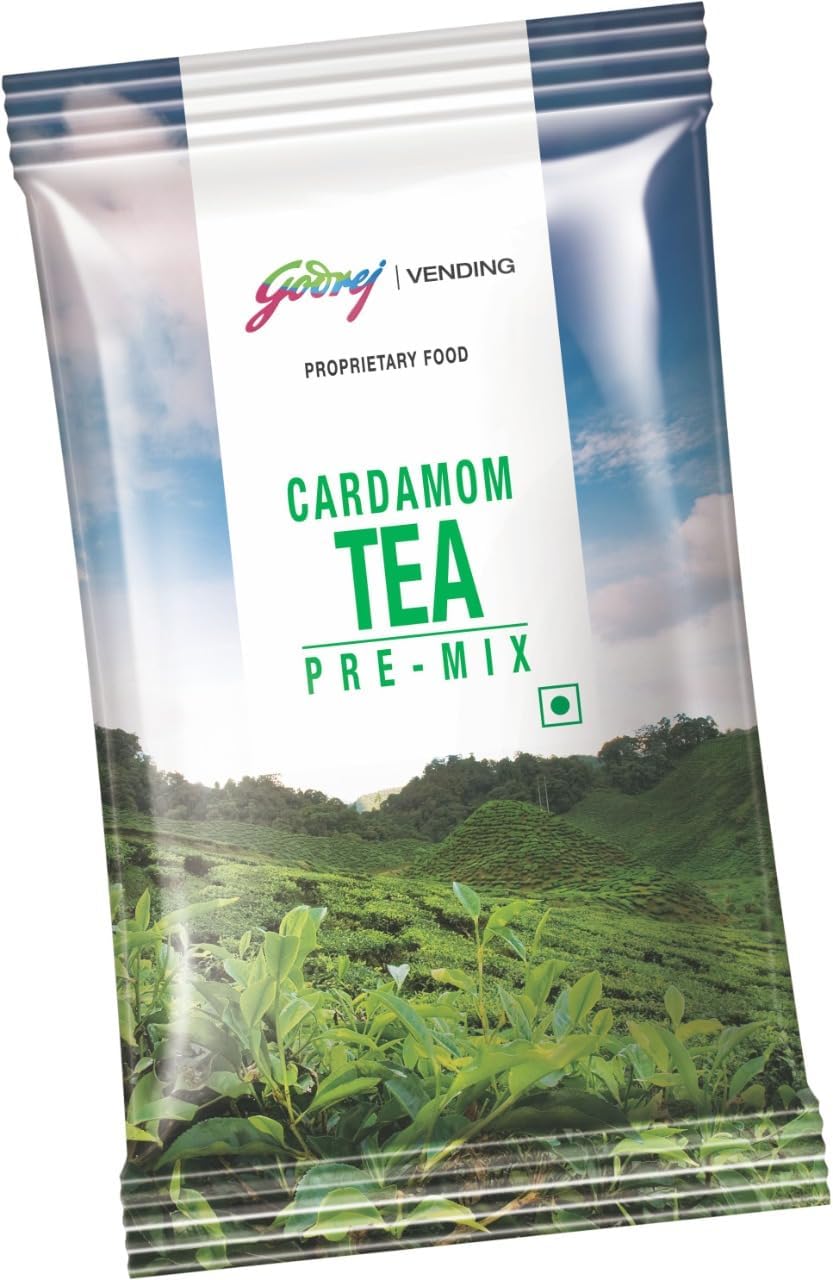 Godrej Vending Cardamom Instant Tea Premix Easy to Use – 3 in 1 Tea - Piping Hot Tea Suitable for Vending Machine - 1 kg