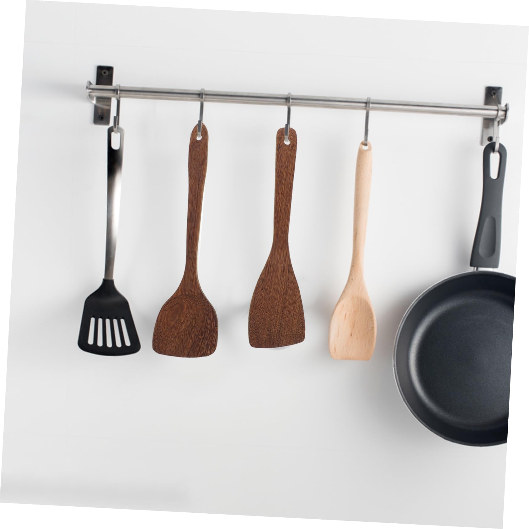 Set di 5 Utensili da Cucina in Legno per Cucina Antiaderente