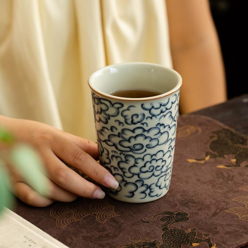 GSOUL Kungfu Tea cup Ru Kiln Master Cup Personal Use Cola Tea Bowl Celadon Single Household Ceramic Small Cups Small Tea Cups