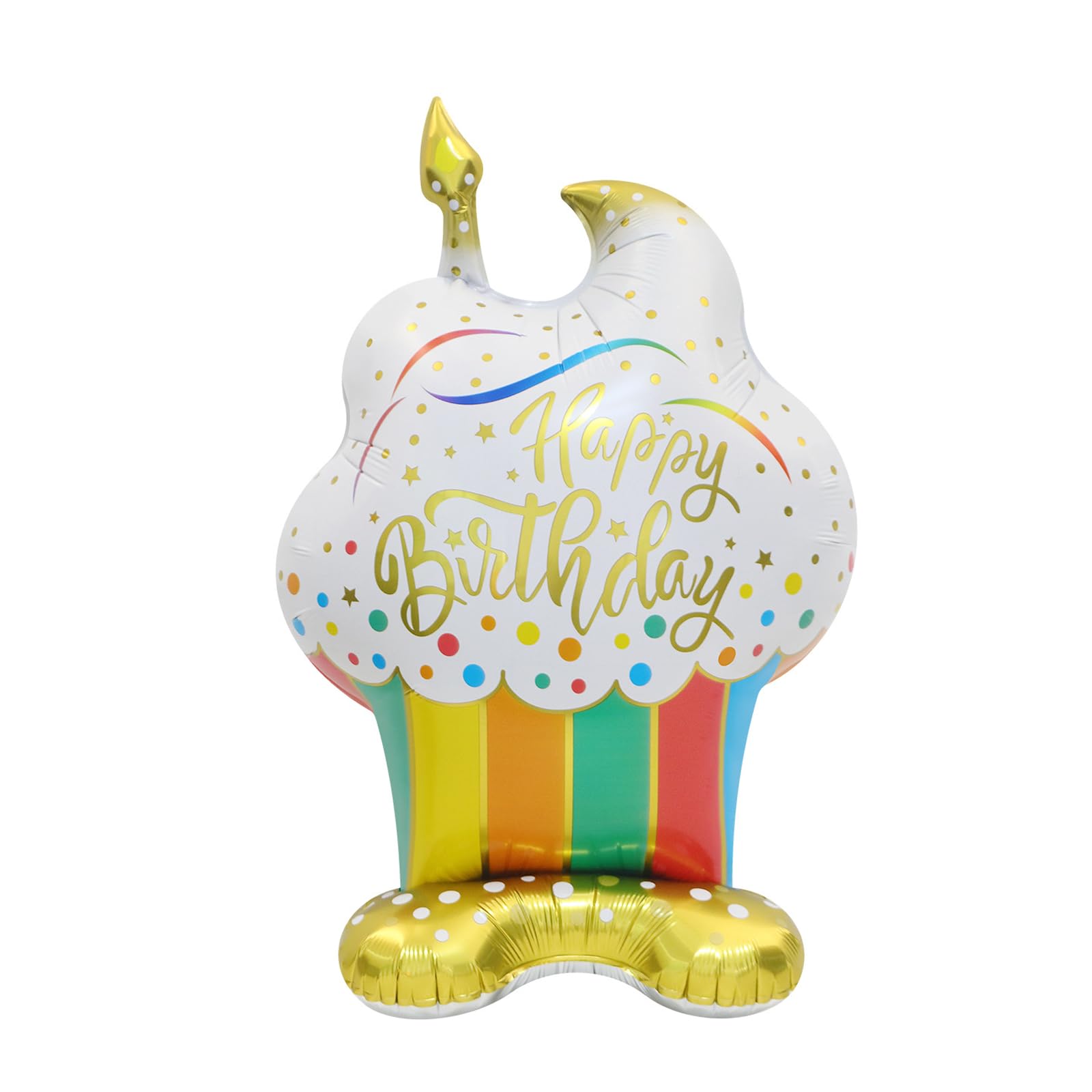 1 Pack Cupcake-Shaped Stand-up Foil Balloon for Birthday Party Decorations | Premium foil material, Reliable self-standing function, Ideal for birthday and celebration, For adult decoration use only