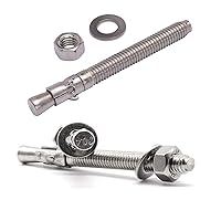 Vista 7 de Anclaje de hormigón de 1/4 x 3 pulgadas, anclaje de cuña de acero inoxidable 304 con excelente rendimiento antioxidante, kit de anclajes y tornillos