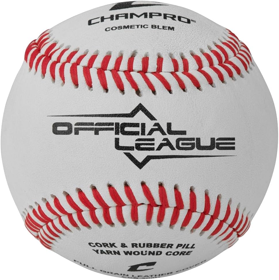 Champro Official League Baseballs, Full Grain Leather Cover