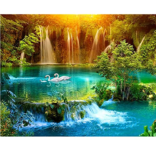 Peinture diamant 5D complet broderie strass grand format 70x160 point de croix lac