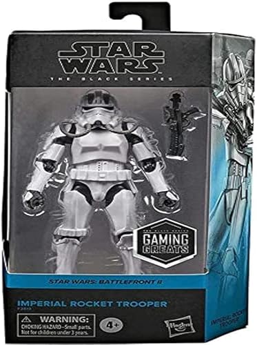 Star Wars The Black Series Gaming Greats - Caja de figuras de acción exclusiva de 6 pulgadas, Imperial Rocket Trooper