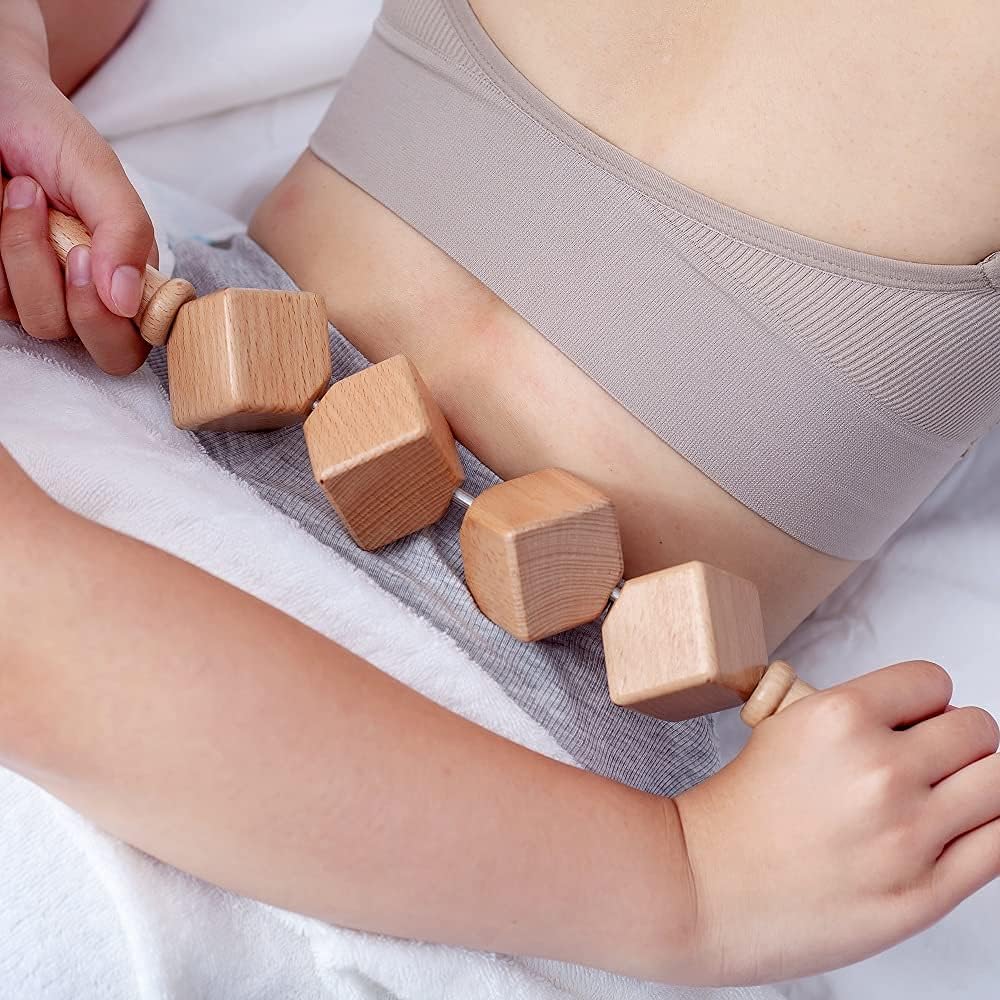 Wood Therapy Massage Tools - Anti Cellulite Massage Roller, Maderotherapy Stick(Upgrade), Manual Wooden Fascia Massage Roller Trigger Points for Full Body Muscle Pain Relief : Health & Household
