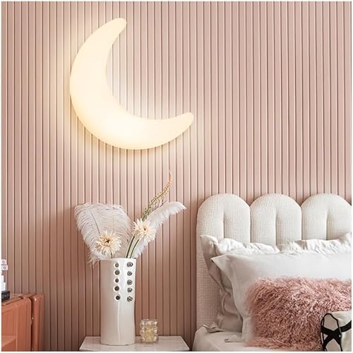 Miniatura 2 de Aplique de pared LED con forma de luna creciente, luz nocturna regulable para habitación infantil, lámpara de pared Blanca suave, lámpara