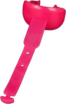 DAMAGE CONTROL Pacifier Football Mouth Guard Permanent Strap Hot Pink