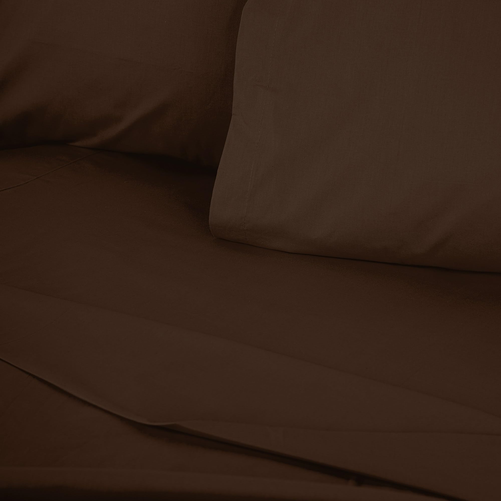 Premium Ranforce Single Quilt Cover, Dark Brown, 135 x 200 cm, 100% Cotton, 155 Thread Count, Button Closure - Image 3