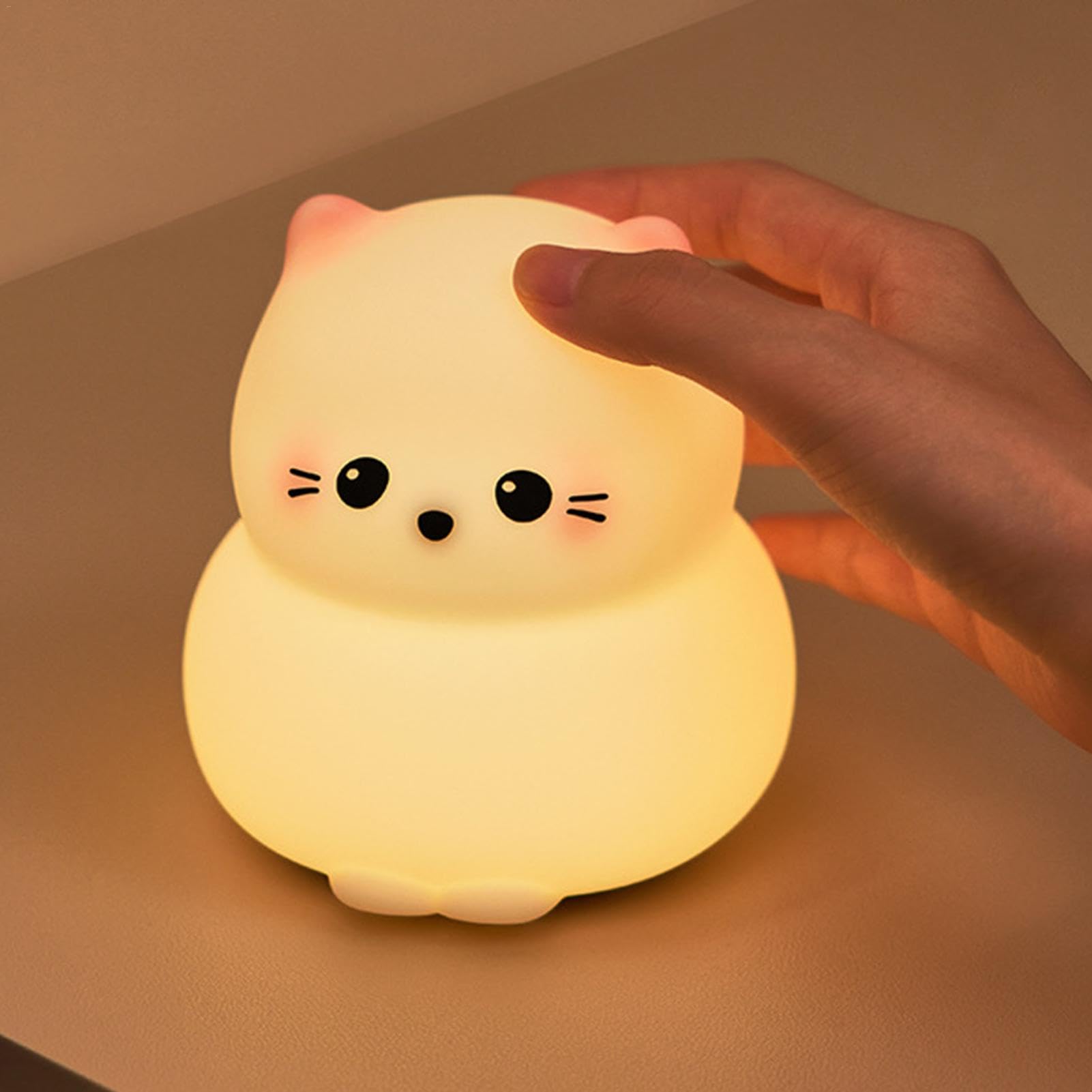 Amazon.co.jp : シリコンキャットランプ、子猫ナイトライト、USB充電式