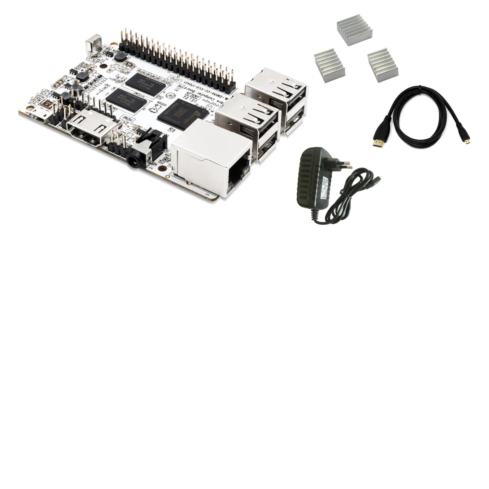 P1 - Serveur Multimedia Personnel (Carte AML-S905x 2Gb) - (sans boitier/avec Adaptateur Secteur et Cable HDMI, sans Carte microSD)