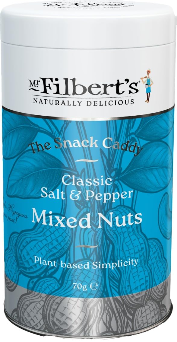 Mr Filbert’s Classic Salt & Pepper Mixed Nuts – 70g Pouch | Gourmet Roasted Nut Mix | Vegan & Gluten Free