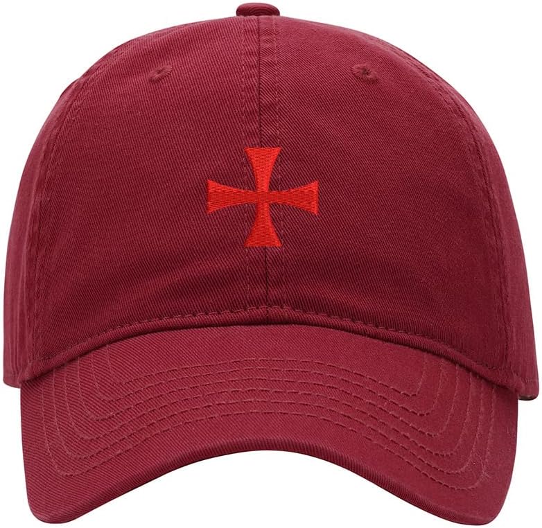 Baseball Cap Men Knights Templar Cross Embroidered Washed Cotton Dad Hat Baseball Caps