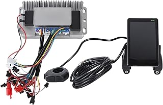 Aoutecen Controlador sem escovas para bicicleta elétrica, proteção de circuito interno controlador de motor sem escovas proteção contra sobrecorrente com ecrã para bicicleta elétrica