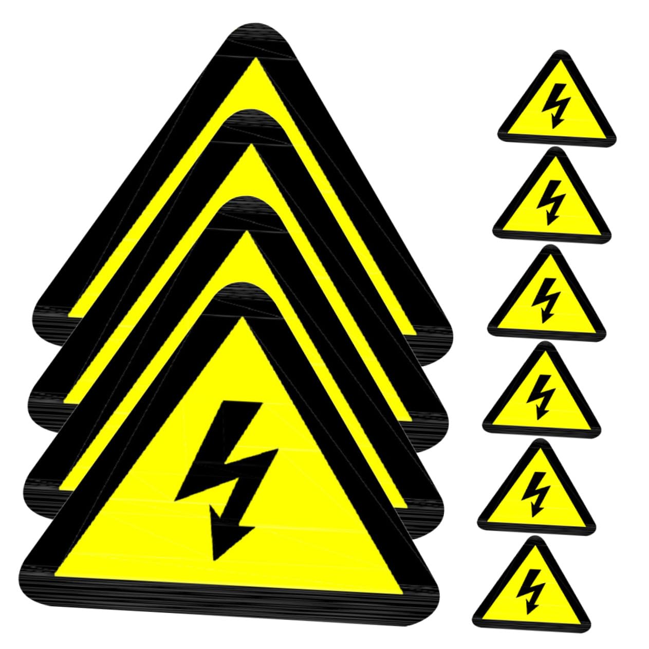 Lot de 15 Autocollants Avertissement Danger Électrique Jaunes de Triangle, Étiquettes Adhésives pour Panneaux Électriques, Adaptées aux Usines et Arrière-cours