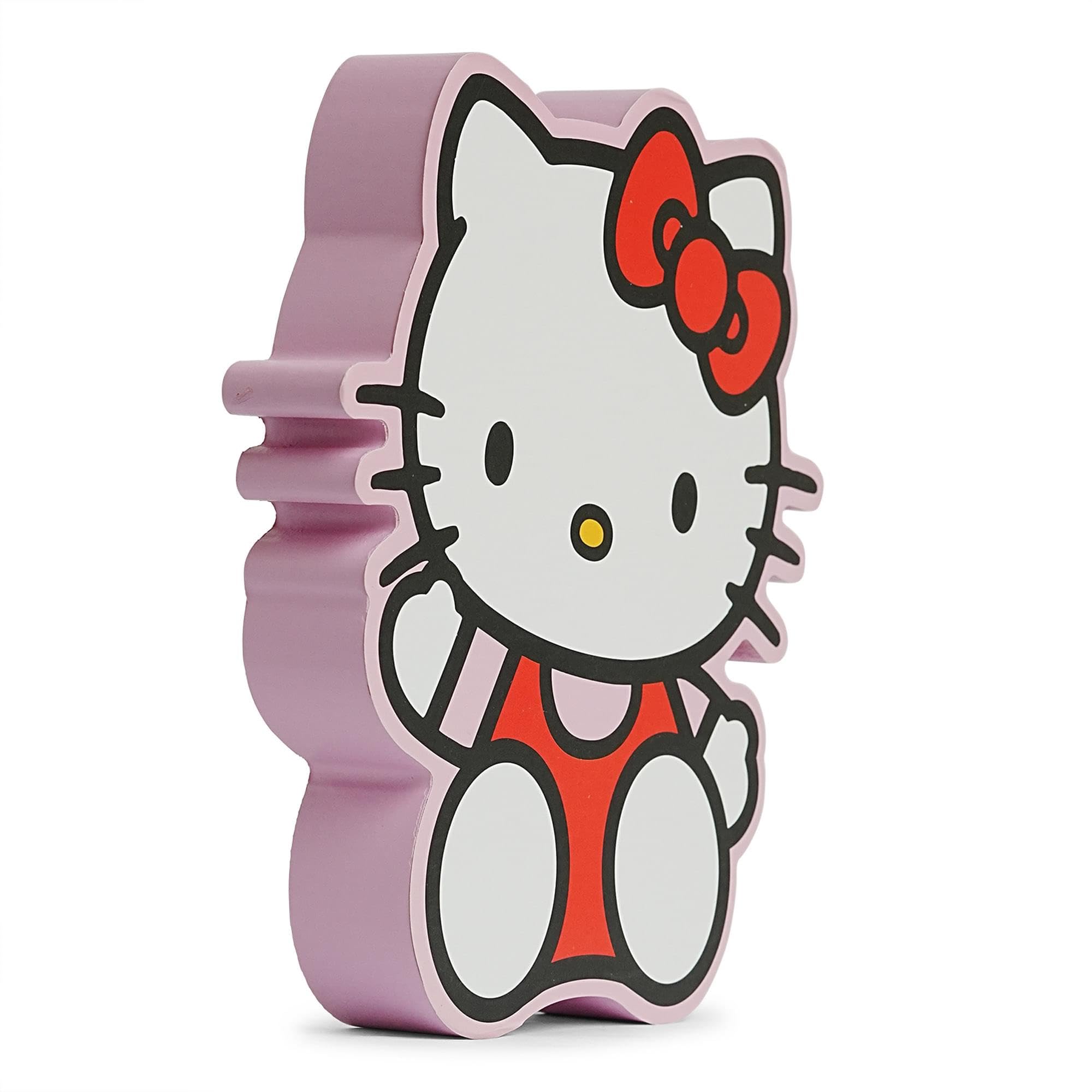 Silver Buffalo Sanrio Hello Kitty Large Die Cut MDF Box Wall Sign, 7” x 1.2” x 7.9”