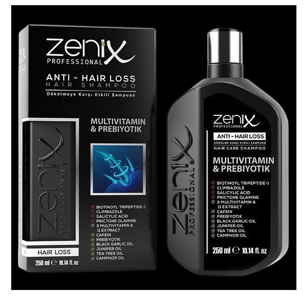 Zenix Professional Anti-Hair Loss Shampoo, 11 Vegetable Extracts & Caffeine, Against Hair Loss and Stimulates Hair Growth - Image 3