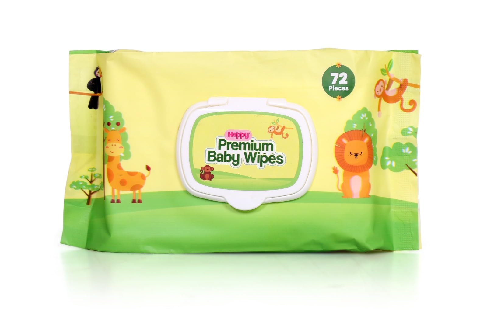 Happy Premium Baby Wipes Export Quality with Aloe Vera & Vitamin E – 72 Count | Alcohol-Free, Dermatologically Safe & pH Balanced | Gentle Skin Care for Newborns & Toddlers | Flip-Top Lid for Lasting Moisture-image-36