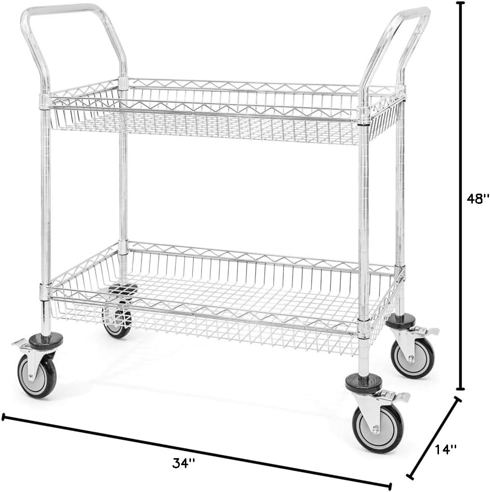 Shelving Inc. 18" d x 36" w x 41" h Wire Basket Cart