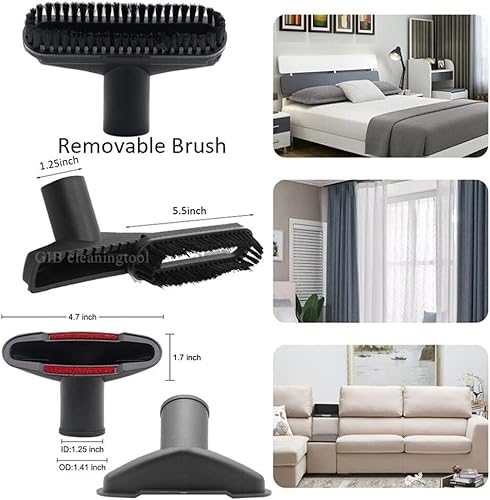 Miniatura 8 de 10 accesorios universales para aspiradora para accesorios de aspiradora de tienda, kit de adaptador de manguera de vacío de 2 12 a 1 14 pulgadas y 1