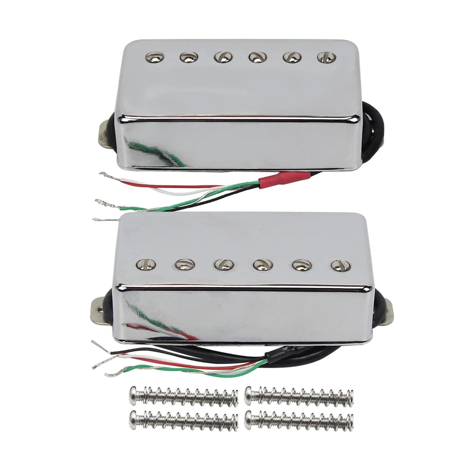 Juego de Alnico 5 for Pastilla Humbucker de Guitarra for LP, accesorios Guitarra eléctrica de 4 conductores(Chrome Set)