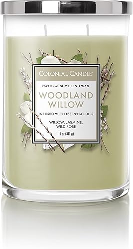 Vista 49 de Colonial Candle Vela perfumada en frasco, cilindros clásicos, brillo navideño, 2 mechas, 19 onzas, morado