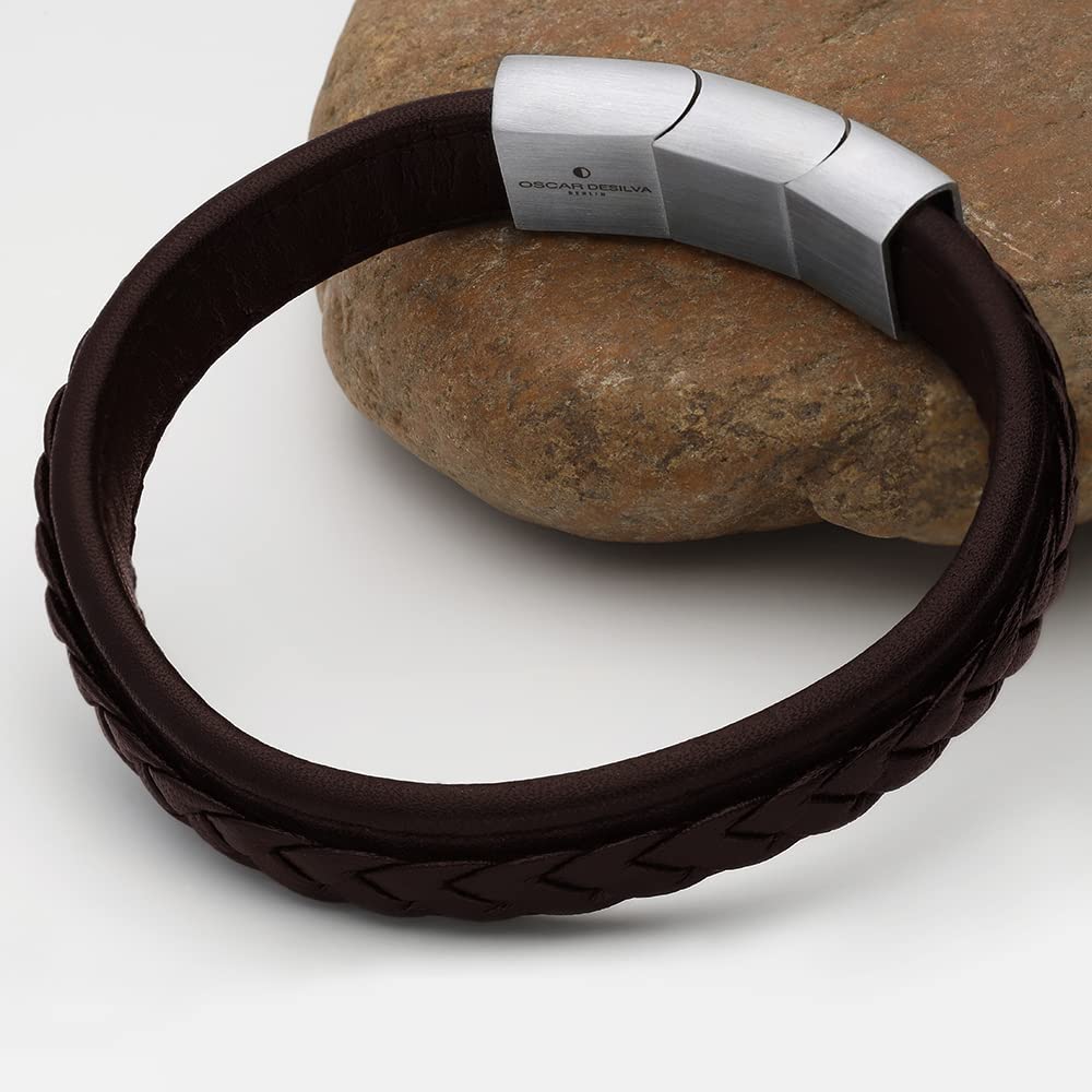 Treuheld® Leder-Armband mit Magnetverschluss | Geflochten Breit | 2 Farben