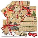 12 Packs Christmas Cookie Boxes with Window,Bakery Treat Boxes Gift Baking Box Christmas Kraft Gift...