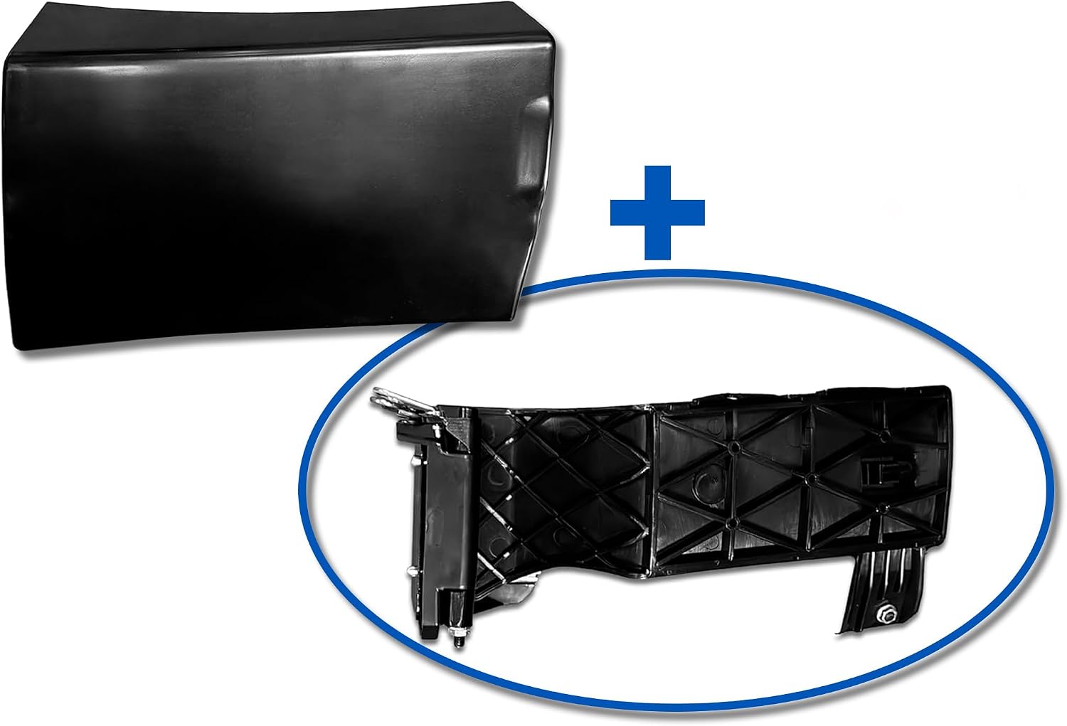 KOZAK Compatible with Volvo VNL 2018+ Semi Trucks Fuel Tank Cover - DEF Chassis Cover 84733671 with DEF Door Hinge 84733141 Set, Driver Left Side, Includes Reflective Vest and Keychain